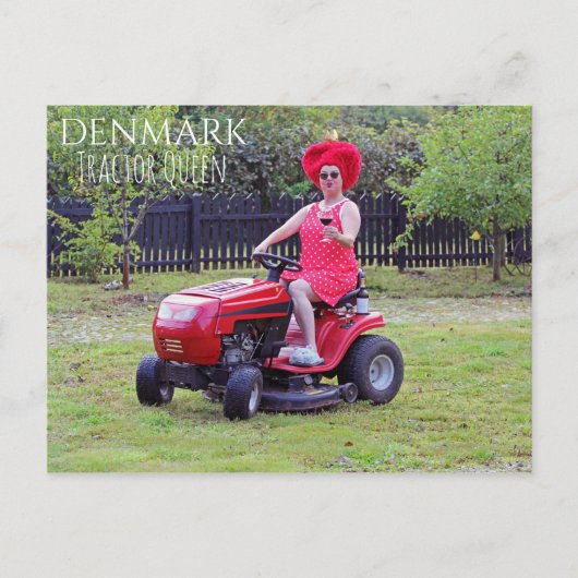 Carte Postale Fun Danemark Tractor Queen Postcard! (Devant)
