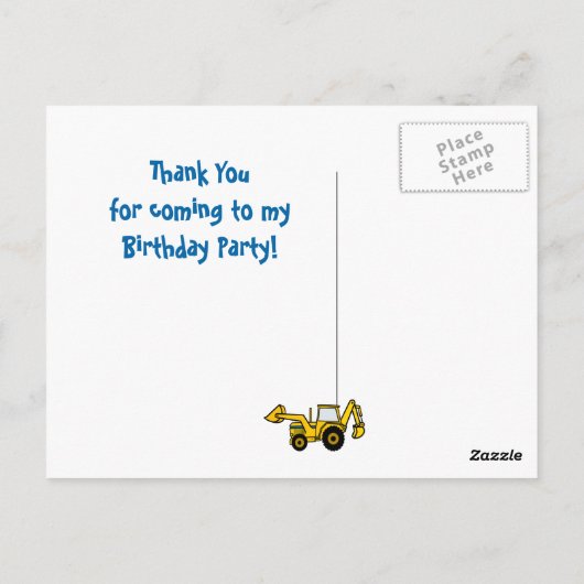 Carte Postale Fun de construction / Backhotte (Dos)