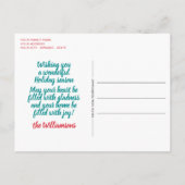 Carte Postale Fun Décembre Saison d'hiver Eggnog Citation Word A (Dos)