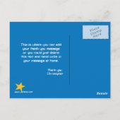 Carte Postale Fun explosion de vaisseaux spatiaux garçons merci (Dos)