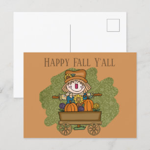 Carte Postale fun Fall Seasonal scarrow ajouter du texte