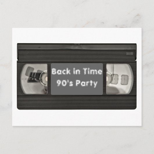 Carte Postale Fun Flash Back VHS Invitation de la partie (Devant)