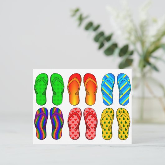 Carte Postale Fun Flip-Flop (Debout devant)