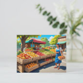 Carte Postale Fun fresh fruit vendors (Debout devant)