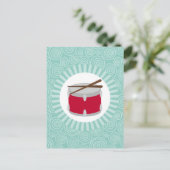 Carte Postale Fun Fun Turquoise Swirl Music (Debout devant)