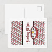 Carte Postale Fun Golden Tooth Red Lips (Devant / Derrière)