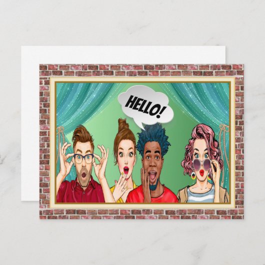 Carte Postale FUN Hello Postcard (Devant / Derrière)