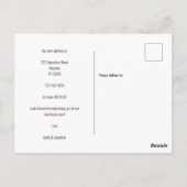 Carte Postale Fun Highland Cow Cream Nouvelle adresse (Dos)