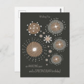 Carte Postale Fun inventif feu d'artifice dessiné à la main CC11 (Devant / Derrière)