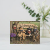 Carte postale Fun Karma et chats ! (Debout devant)