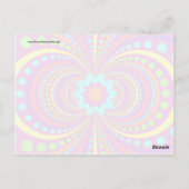 Carte Postale Fun Motif fou Hot rose orange Turquoise (Dos)