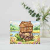 Carte postale Fun New Address (Debout devant)