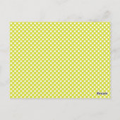 Carte Postale Fun Polkadot Lime Green Personnalisable Drapeau Bu (Dos)