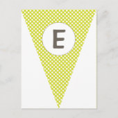 Carte Postale Fun Polkadot Lime Green Personnalisable Drapeau Bu (Devant)