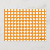 Carte Postale Fun Polkadot Orange Personnalisable Drapeau Buntin (Dos)