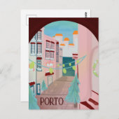 Carte Postale Fun Porto Portugais hiver (Devant / Derrière)