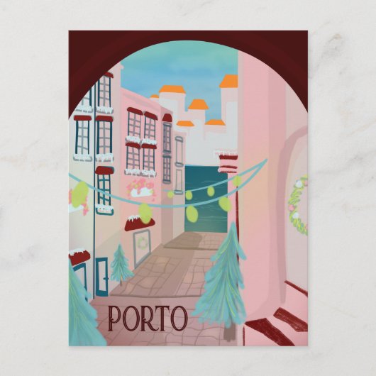 Carte Postale Fun Porto Portugais hiver (Devant)