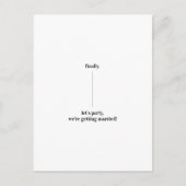 Carte Postale Fun Quirky Design Enregistrer la date Mise à jour  (Devant)