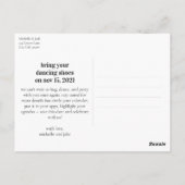 Carte Postale Fun Quirky Design Enregistrer la date Mise à jour  (Dos)