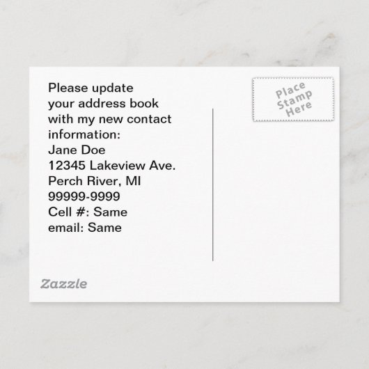 Carte Postale Fun Retro I've Moved Woman Nouveau P (Dos)