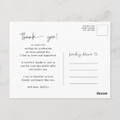 Carte Postale Fun Script Modern 4 Photo Graduation Merci (Dos)