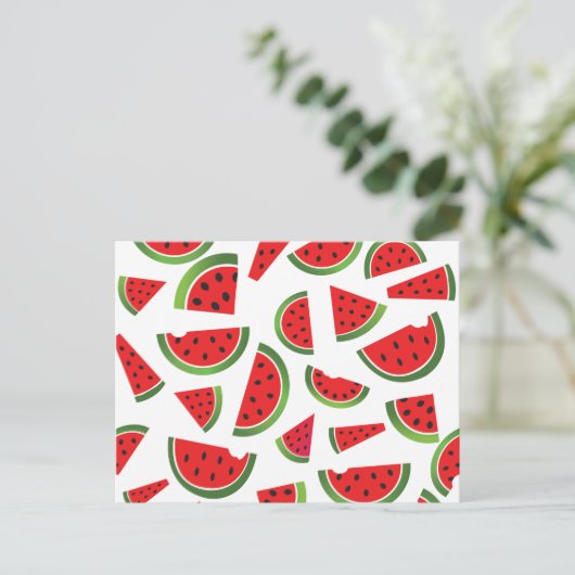Carte postale Fun Summer Watermelon Fruit (Debout devant)