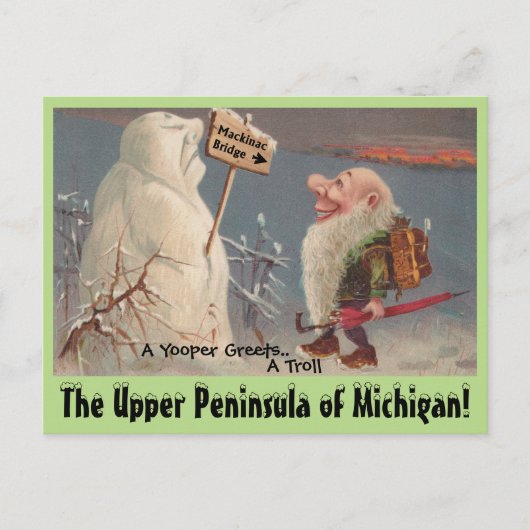 Carte Postale Fun U.P. Yooper Upper Peninsula Michigan POSTCARD (Devant)