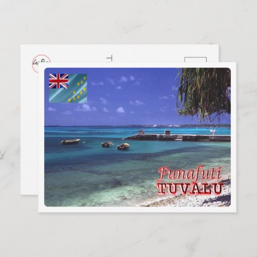 Carte Postale Funafuti - Tuvalu - Vue mer - (Devant / Derrière)