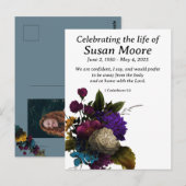 Carte Postale Funérailles Fleurales Sombres (Devant / Derrière)