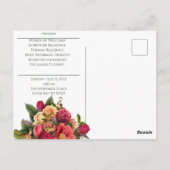 Carte postale funéraire florale à l'aquarelle sur (Dos)