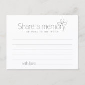Carte Postale Funeral Service Share a memory Fairy Sympathy Card (Devant)