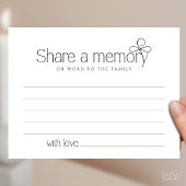 Carte Postale Funeral Service Share a memory Fairy Sympathy Card