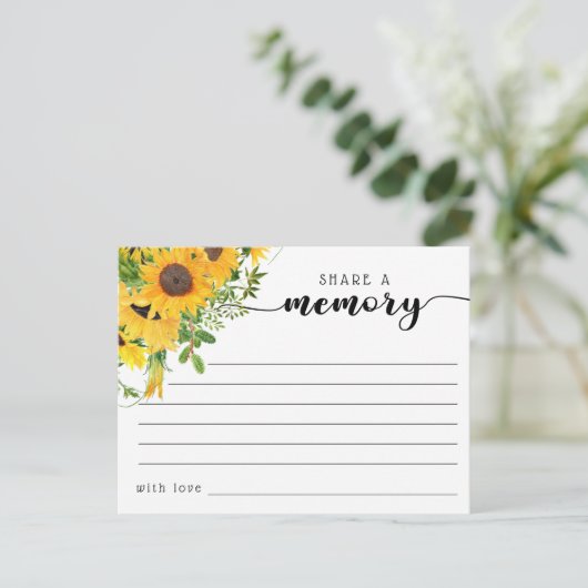 Carte Postale Funeral Share a Memory Condolences Card (Debout devant)