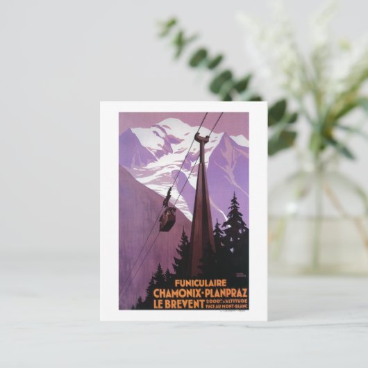 Carte Postale Funiculaire à Brevent Mt. (Debout devant)