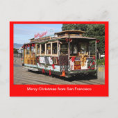 Carte postale, funiculaire de Noël, San Francisco (Devant)