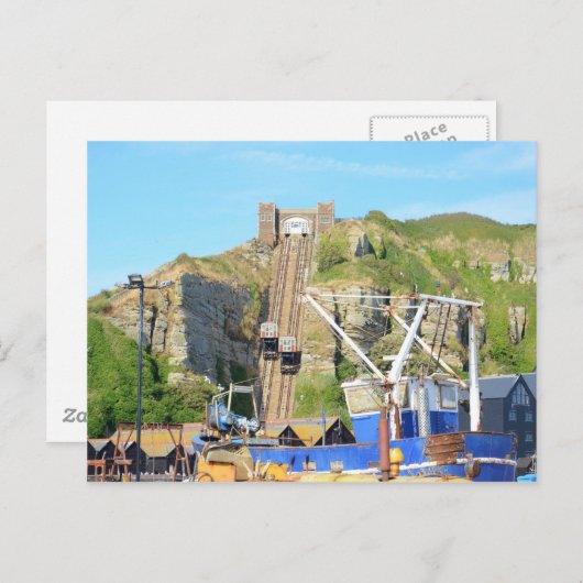 Carte Postale Funiculaire Hastings (Devant / Derrière)