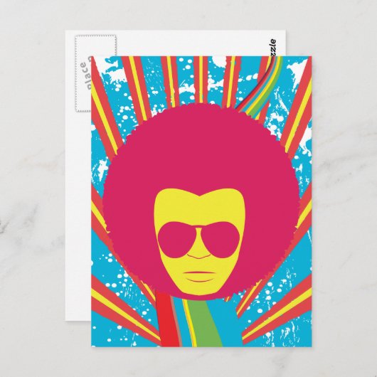 Carte Postale Funk ~ Funky Soul Disco Man (Devant / Derrière)