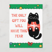 Carte Postale Funky Black Cat Christmas Tree (Devant)