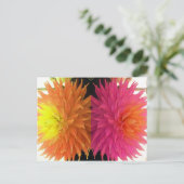 Carte Postale Funky Bright Orange & Rose Spike Flowers (Debout devant)