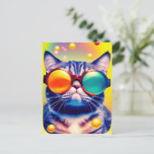 Carte Postale Funky Cat's Psychedelic DMT Adventure (Debout devant)