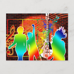 Carte Postale Funky Cool Music Dance Pop Art Design
