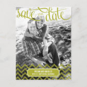 Carte postale Funky Couple Save The Date - Verte (Devant)