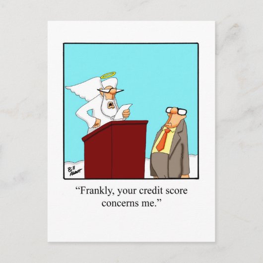 Carte postale Funky "Credit Score Heaven" (Devant)