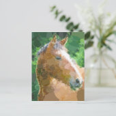 Carte Postale Funky Horse Circles Bulles Art Moderne (Debout devant)