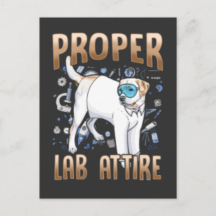 Carte Postale Funky Labrador Retriever Chien Chimie Science