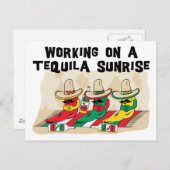Carte Postale Funky Mexicaine Tequila Sunrise (Devant / Derrière)