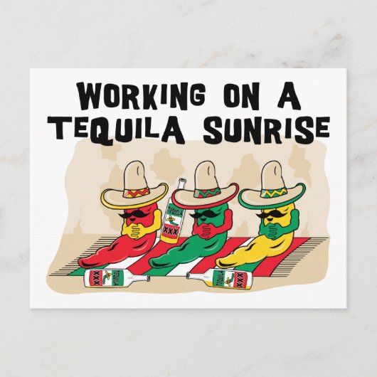 Carte Postale Funky Mexicaine Tequila Sunrise (Devant)