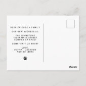 Carte Postale Funky Modern Nouvelle Adresse Animaux de compagnie (Dos)