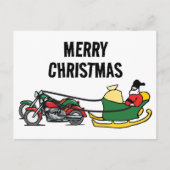 Carte Postale Funky Motorcycles Pulling Sleigh Noël (Devant)