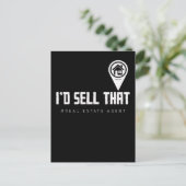 Carte Postale Funky Property Broker Fun Real Estate Agent (Debout devant)